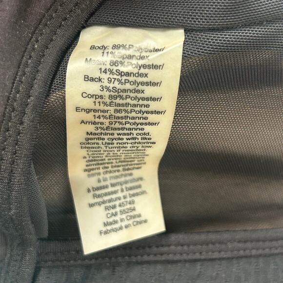 Nanette Lepore Sport Floral Print Racerback Sports Bra Black Mesh Size XS - Picture 6 of 7